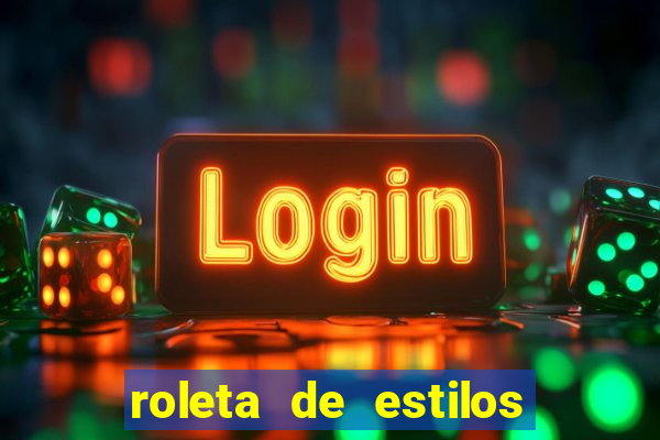 roleta de estilos de roupas